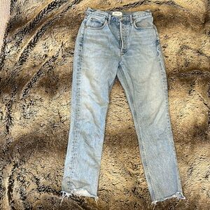 AGOLDE Riley High-Rise Straight Crop Jeans